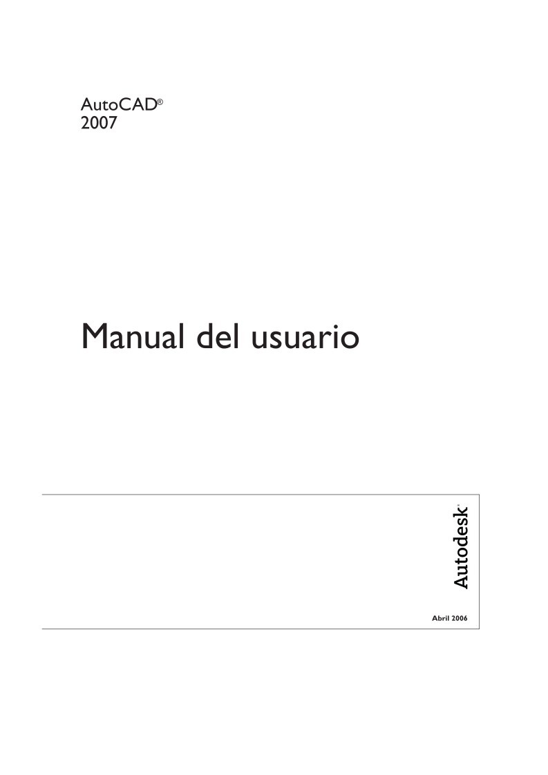 Imágen de pdf AutoCAD 2007 - Manual del usuario